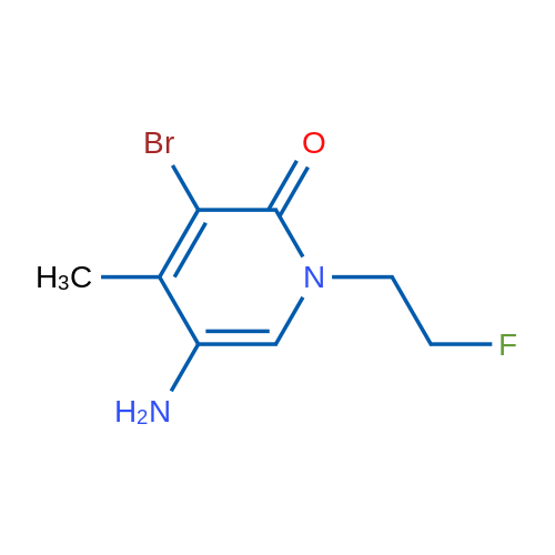 5-Amino-3-bromo-1-(2-fluoroethyl)-4-methyl-1,2-dihydropyridin-2-one 1g