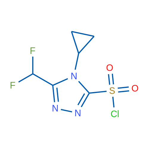 4-Cyclopropyl-5-(difluoromethyl)-4h-1,2,4-triazole-3-sulfonyl chloride 1g