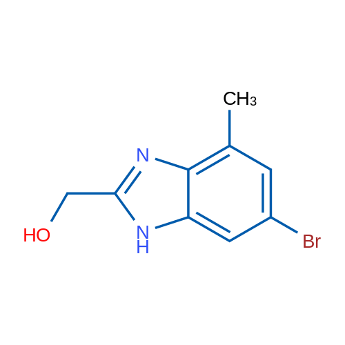 6-Bromo-2-(hydroxymethyl)-4-methylbenzimidazole 5g