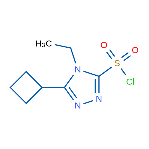 5-Cyclobutyl-4-ethyl-4h-1,2,4-triazole-3-sulfonyl chloride 1g