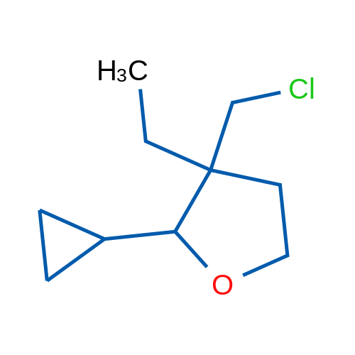 3-(Chloromethyl)-2-cyclopropyl-3-ethyloxolane 1g
