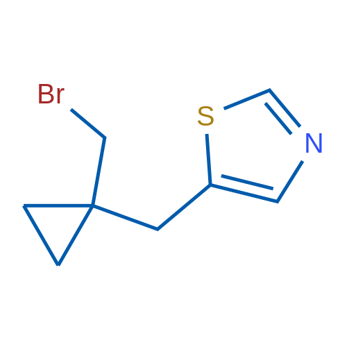 5-([1-(Bromomethyl)cyclopropyl]methyl)-1,3-thiazole 1g