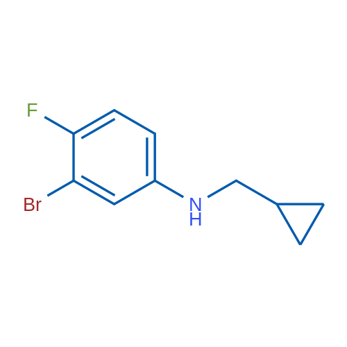 3-Bromo-N-(cyclopropylmethyl)-4-fluoroaniline 250mg