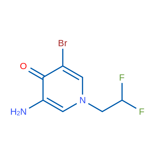 3-Amino-5-bromo-1-(2,2-difluoroethyl)-1,4-dihydropyridin-4-one 1g