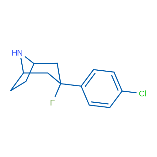 3-(4-Chlorophenyl)-3-fluoro-8-azabicyclo[3.2.1]octane 1g