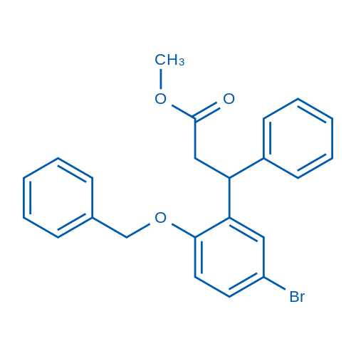 Methyl 3-(2-(benzyloxy)-5-bromophenyl)-3-phenylpropanoate 250mg