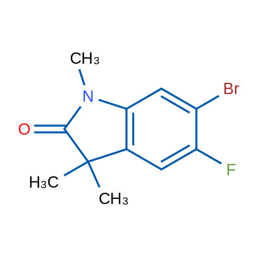 6-Bromo-5-fluoro-1,3,3-trimethyl-2,3-dihydro-1H-indol-2-one 1g