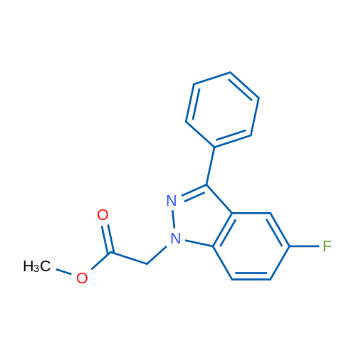 Methyl 2-(5-fluoro-3-phenyl-1H-indazol-1-yl)acetate 1g