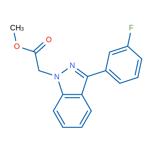 Methyl 2-(3-(3-fluorophenyl)-1H-indazol-1-yl)acetate 1g