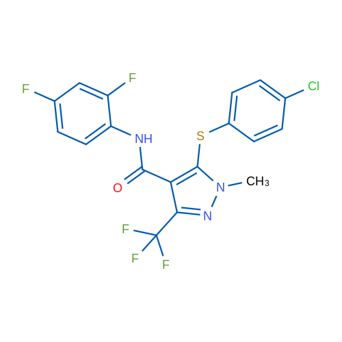5-[(4-Chlorophenyl)sulfanyl]-N-(2,4-difluorophenyl)-1-methyl-3-(trifluoromethyl)-1H-pyrazole-4-carboxamide 1g