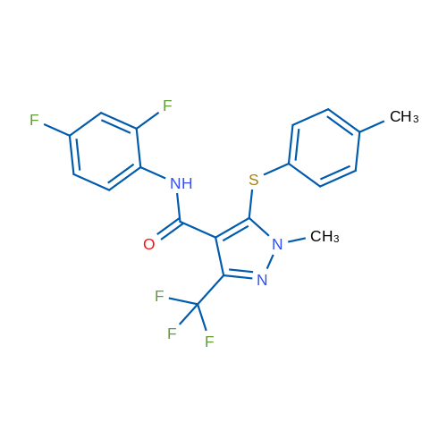 N-(2,4-Difluorophenyl)-1-methyl-5-[(4-methylphenyl)sulfanyl]-3-(trifluoromethyl)-1H-pyrazole-4-carboxamide 1g