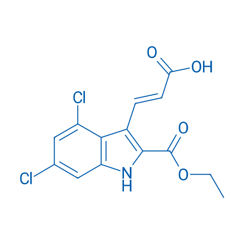 3-(4,6-Dichloro-2-(ethoxycarbonyl)-1H-indol-3-yl)acrylic acid 250mg