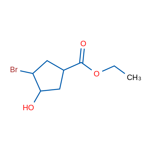 Ethyl 3-bromo-4-hydroxycyclopentane-1-carboxylate 1g
