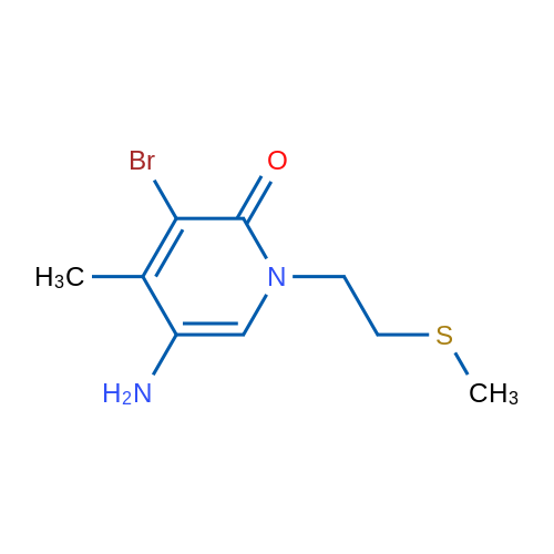 5-Amino-3-bromo-4-methyl-1-[2-(methylsulfanyl)ethyl]-1,2-dihydropyridin-2-one 1g