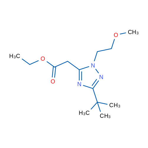 Ethyl 2-(3-(tert-butyl)-1-(2-methoxyethyl)-1H-1,2,4-triazol-5-yl)acetate 1g