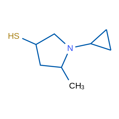 1-Cyclopropyl-5-methylpyrrolidine-3-thiol 1g