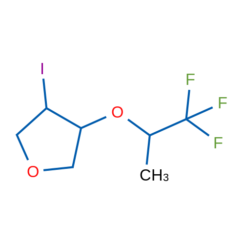 3-Iodo-4-[(1,1,1-trifluoropropan-2-yl)oxy]oxolane 1g
