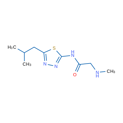 2-(Methylamino)-N-[5-(2-methylpropyl)-1,3,4-thiadiazol-2-yl]acetamide 1g