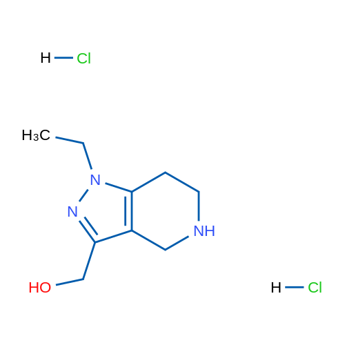 (1-Ethyl-4,5,6,7-tetrahydro-1H-pyrazolo[4,3-c]pyridin-3-yl)methanol dihydrochloride 250mg