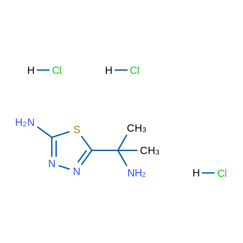 5-(1-Amino-1-methylethyl)-1,3,4-thiadiazol-2-amine trihydrochloride 1g