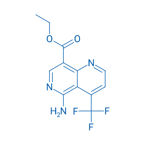 Ethyl 5-amino-4-(trifluoromethyl)-1,6-naphthyridine-8-carboxylate 1g