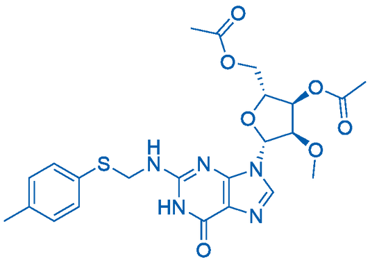 ((2R,3R,4R,5R)-3-Acetoxy-4-methoxy-5-(6-oxo-2-(((p-tolylthio)methyl)amino)-1H-purin-9(6H)-yl)tetrahydrofuran-2-yl)methyl acetate 1g