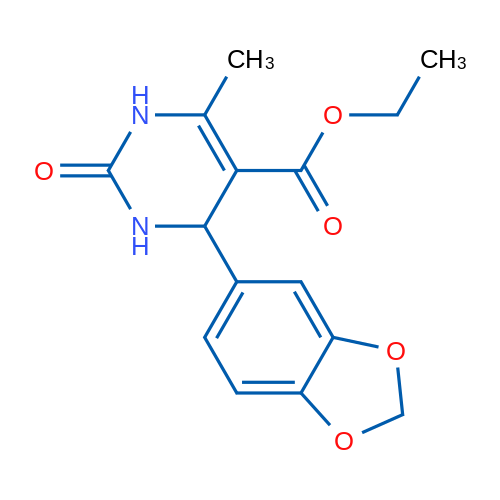 Ethyl 4-(2H-1,3-benzodioxol-5-yl)-6-methyl-2-oxo-1,2,3,4-tetrahydropyrimidine-5-carboxylate 1g