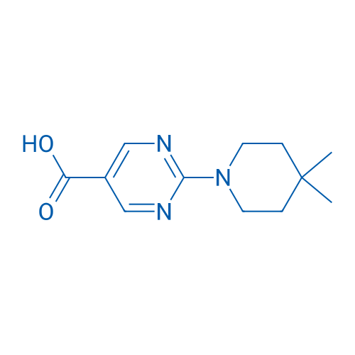 2-(4,4-DIMETHYLPIPERIDIN-1-YL)PYRIMIDINE-5-CARBOXYLIC ACID 250mg