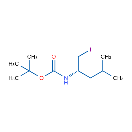 (S)-tert-Butyl (1-iodo-4-methylpentan-2-yl)carbamate 250mg