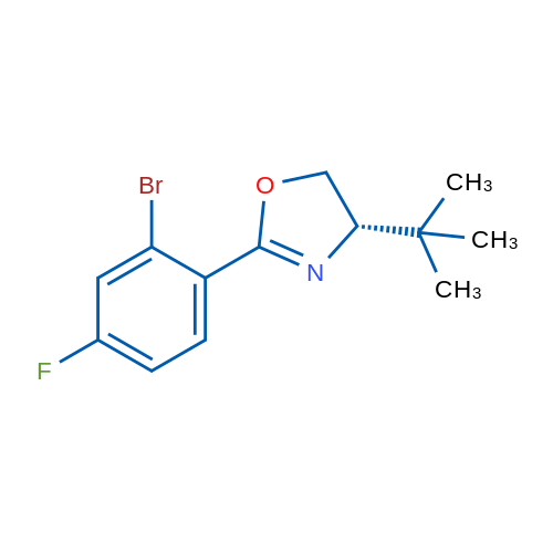 (S)-2-(2-Bromo-4-fluorophenyl)-4-(tert-butyl)-4,5-dihydrooxazole 1g