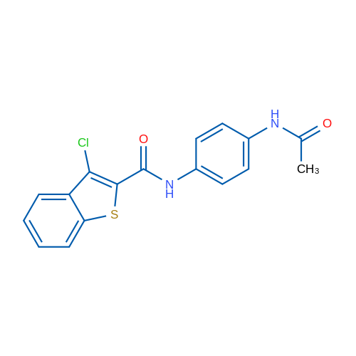 N-(4-Acetamidophenyl)-3-chlorobenzo[b]thiophene-2-carboxamide 1g