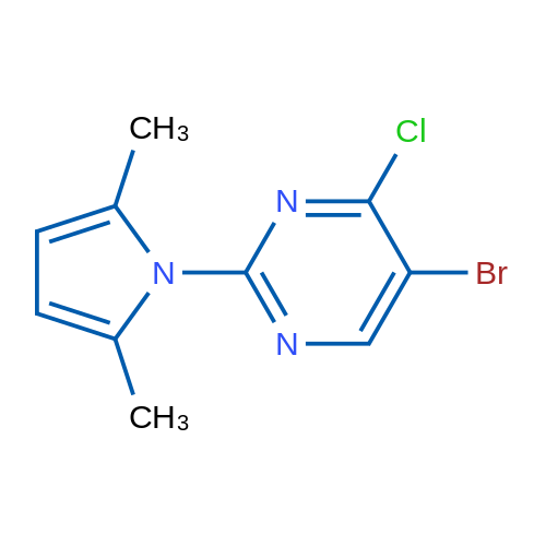 5-Bromo-4-chloro-2-(2,5-dimethyl-1H-pyrrol-1-yl)pyrimidine 1g