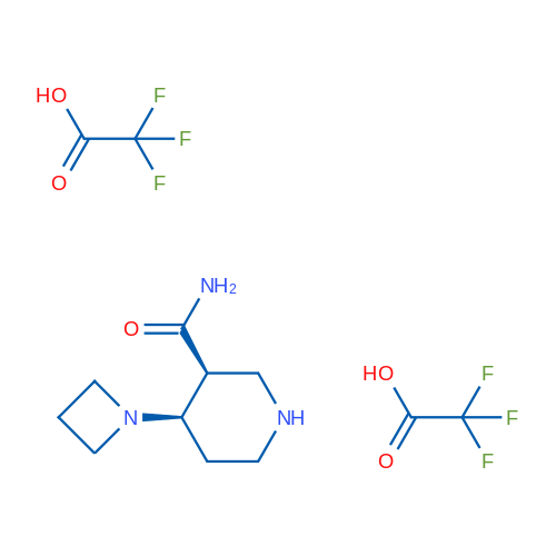 (3S,4R)-4-(Azetidin-1-yl)piperidine-3-carboxamide bis(2,2,2-trifluoroacetate) 250mg