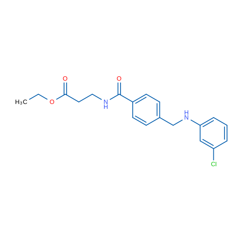 Ethyl 3-(4-(((3-chlorophenyl)amino)methyl)benzamido)propanoate 1g