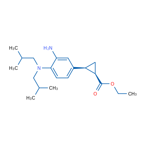 (1R,2S)-Ethyl 2-(3-amino-4-(diisobutylamino)phenyl)cyclopropanecarboxylate 250mg