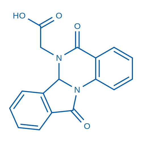 2-(5,11-Dioxo-6a,11-dihydroisoindolo[2,1-a]quinazolin-6(5H)-yl)acetic acid 250mg