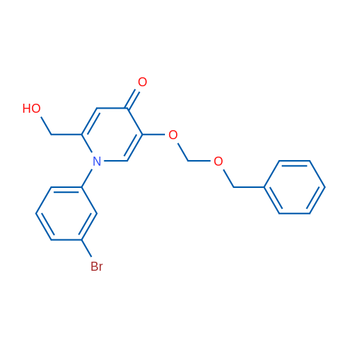 5-((Benzyloxy)methoxy)-1-(3-bromophenyl)-2-(hydroxymethyl)pyridin-4(1H)-one 1g