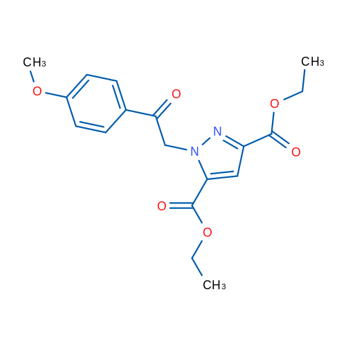3,5-Diethyl 1-[2-(4-methoxyphenyl)-2-oxoethyl]-1H-pyrazole-3,5-dicarboxylate 1g
