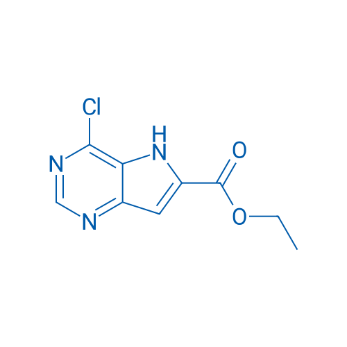 Ethyl 4-chloro-5H-pyrrolo[3,2-d]pyrimidine-6-carboxylate 250mg