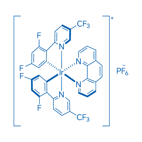Bis [2- (2,4-difluorophenyl) -5-trifluoromethylpyridine] [1,10-phenanthroline] iridium hexafluorophosphate 50mg