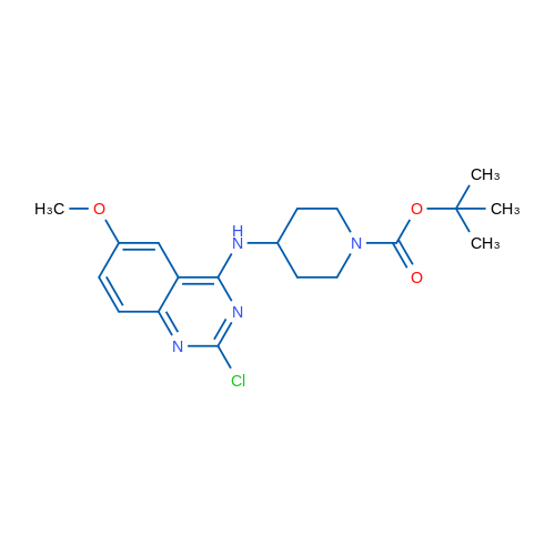 tert-Butyl 4-((2-chloro-6-methoxyquinazolin-4-yl)amino)piperidine-1-carboxylate 1g