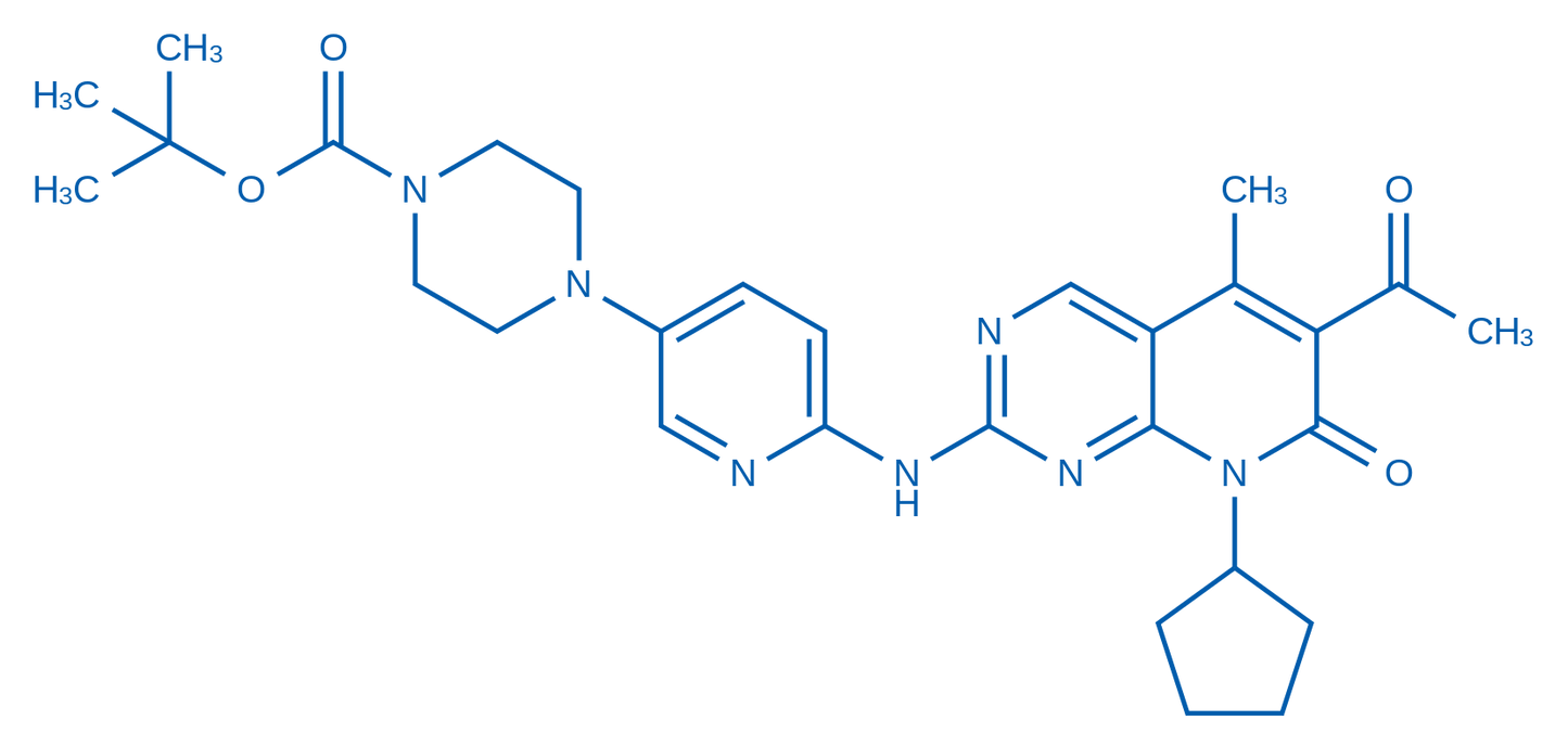 tert-Butyl 4-(6-((6-acetyl-8-cyclopentyl-5-methyl-7-oxo-7,8-dihydropyrido[2,3-d]pyrimidin-2-yl)amino)pyridin-3-yl)piperazine-1-carboxylate 100mg