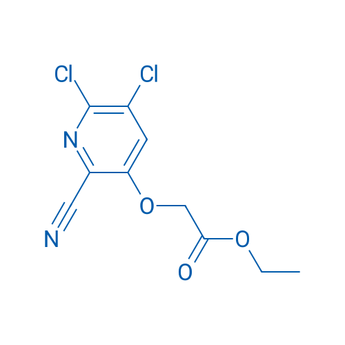 Ethyl 2-((5,6-dichloro-2-cyanopyridin-3-yl)oxy)acetate 250mg