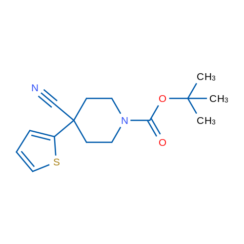 1-Boc-4-cyano-4-(2-thienyl)-piperidine 250mg