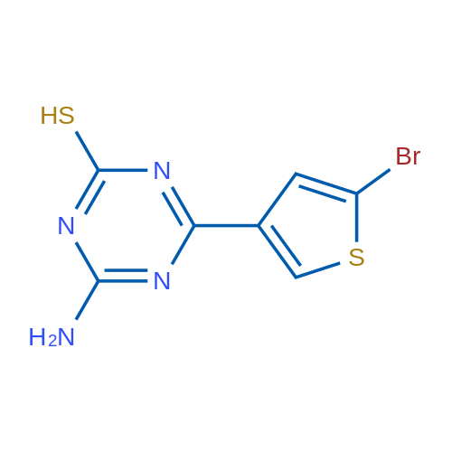 4-Amino-6-(5-bromothiophen-3-yl)-1,3,5-triazine-2-thiol 1g