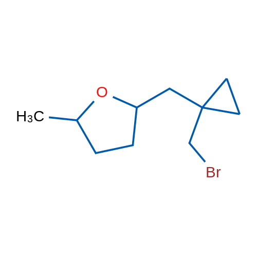 2-{[1-(bromomethyl)cyclopropyl]methyl}-5-methyloxolane 1g