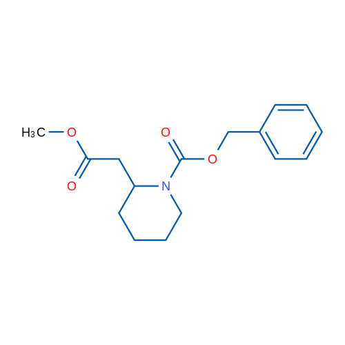 Benzyl 2-(2-methoxy-2-oxoethyl)piperidine-1-carboxylate 250mg