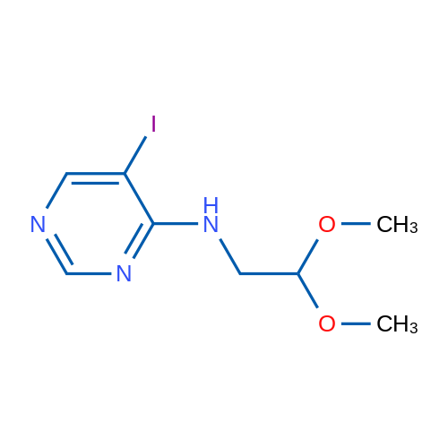 N-(2,2-Dimethoxyethyl)-5-iodopyrimidin-4-amine 1g