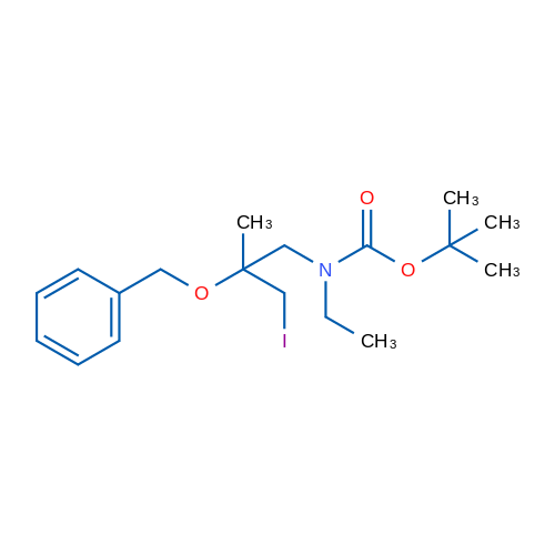 tert-Butyl N-[2-(benzyloxy)-3-iodo-2-methylpropyl]-N-ethylcarbamate 1g