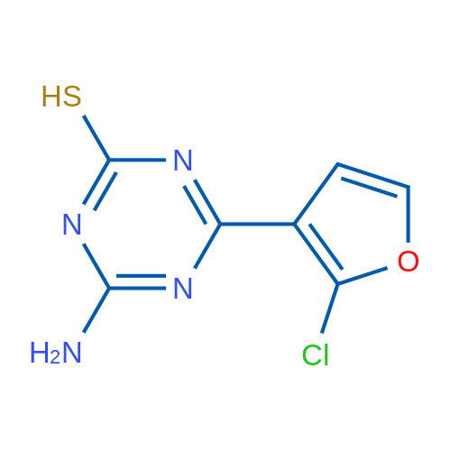 4-Amino-6-(2-chlorofuran-3-yl)-1,3,5-triazine-2-thiol 1g